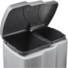 Cubo de Basura con 2 Compartimentos, 7 l + 15 l, Gunnar, Plateado - Imagen 3