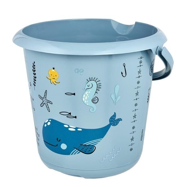 Cubo Ø30 x 28, azul nórdico con dibujos estampados - Imagen 2
