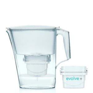 Jarra aqua optima liscia blanca con capacidad total de 2,5 l con 1 filtro evolve +