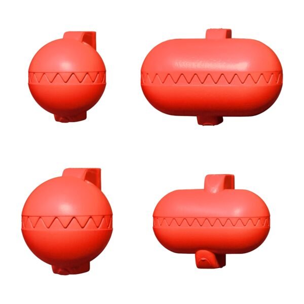 Utensilio multiuso con 4 moldes intercambiables , para croquetas, albóndigas, bolas, sushi, en color rojo de plástico - La croquetera: patentado y fab - Imagen 3