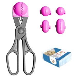 Pack utensilio multiusos con 4 moldes intercambiables color rosa + 20 bandejas de conservación - La croquetera: patentado y fabricado en España