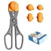 Pack utensilio multiusos con 4 moldes intercambiables color naranja + 20 bandejas de conservación - La croquetera: patentado y fabricado en España