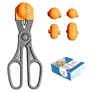 Pack utensilio multiusos con 4 moldes intercambiables color naranja + 20 bandejas de conservación - La croquetera: patentado y fabricado en España