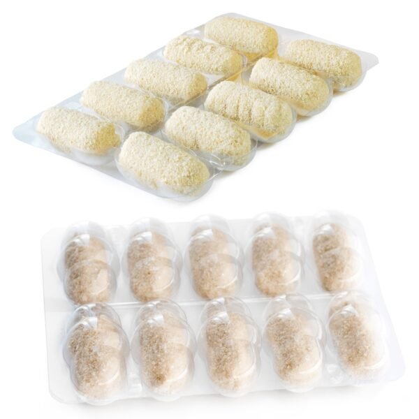 Pack utensilio multiusos con 4 moldes intercambiables color naranja + 20 bandejas de conservación - La croquetera: patentado y fabricado en España - Imagen 3