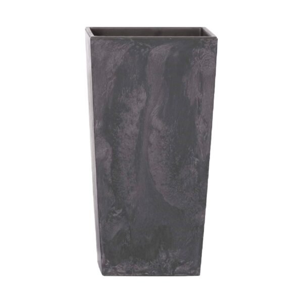 Pack 3 macetas altas Prosperplast (11,4/16,3/19 litros) Urbi Square Effect de plastico en color antracita con deposito. - Imagen 2
