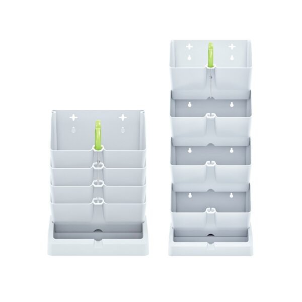 Pack 2 maceteros verticales Prosperplast Mini Cascade de plastico en color blanco 19,5 (largo) x 11,4 (ancho) x 47,5 (alto) cm con 2 tijeras de jardin - Imagen 3