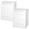 Pack de 2 papeleras de reciclaje en polipropileno color blanco, con depósito en el interior 40 L totales