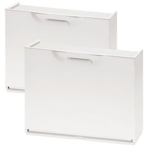 Pack de 2 zapateros en polipropileno color blanco