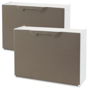 Pack de 2 zapateros en polipropileno color marron