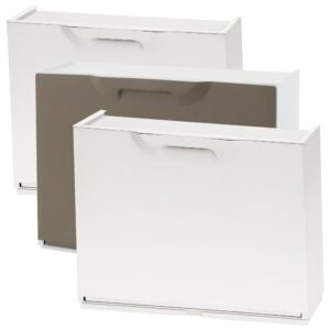 Pack de 3 zapateros color blanco y zapatero en color marron de polipropileno