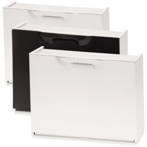 Pack de 3 zapateros color blanco y zapatero en color negro de polipropileno