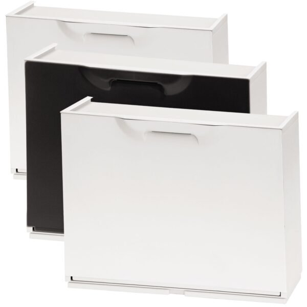 Pack de 3 zapateros color blanco y zapatero en color negro de polipropileno