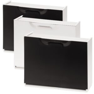 Pack de 3 zapateros color negro y zapatero en color blanco de polipropileno