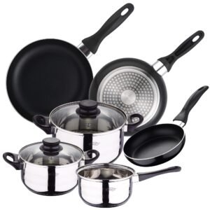 Set San Ignacio: Juego de tres sartenes +  Batería de cocina 5 piezas
