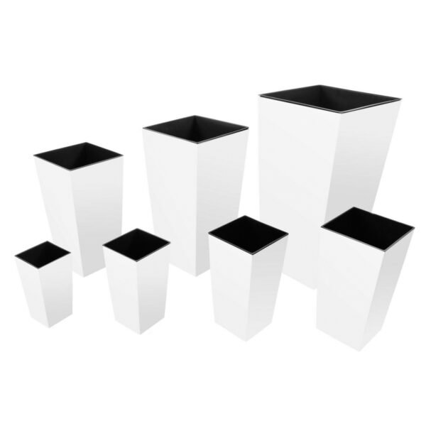3x Maceta alta Urbi 2 litros, de plastico, 12,6 x 12,6 x 20 cm en color Blanco - Imagen 4