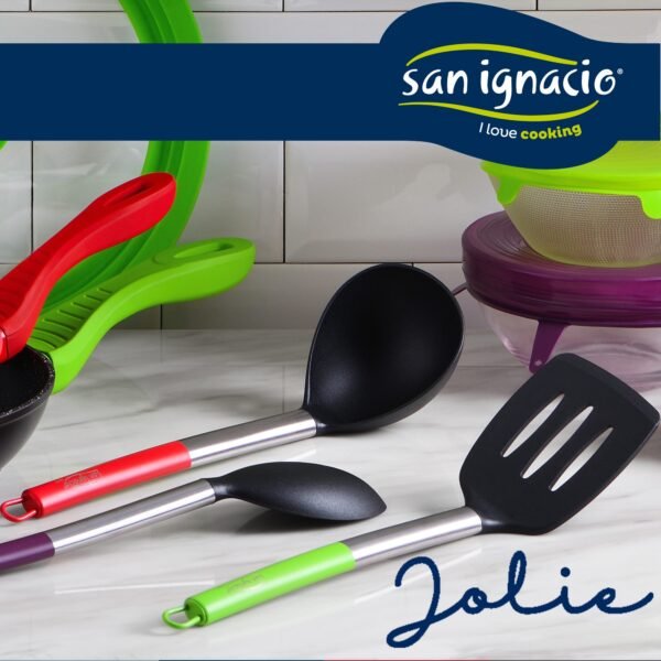PACK DE 3 SARTENES Ø20/24 y 28 cms + SET DE 3PC DE UTENSILIOS DE COCINA EN NYLON - Imagen 4