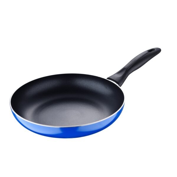 Set 3pc sarten (16+20+24cm) aluminio prensado, inducción, azul navy paradise con Set 3 pc utensilios cocina acero inoxidable - Imagen 3