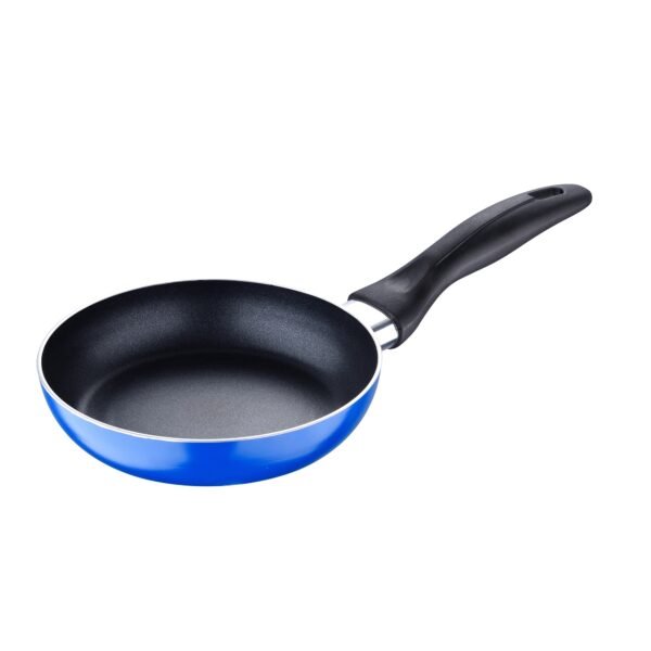Set 3pc sarten (16+20+24cm) aluminio prensado, inducción, azul navy paradise con Set 3 pc utensilios cocina acero inoxidable - Imagen 4