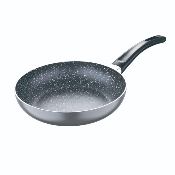 Set 3pc sarten (16+20+24cm) aluminio prensado, inducción, negra soul marble con Set 4pc cuchillos acero inoxidable - Imagen 3
