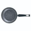 Set 3pc sarten (16+20+24cm) aluminio prensado, inducción, negra soul marble con Set 4pc cuchillos acero inoxidable - Imagen 4