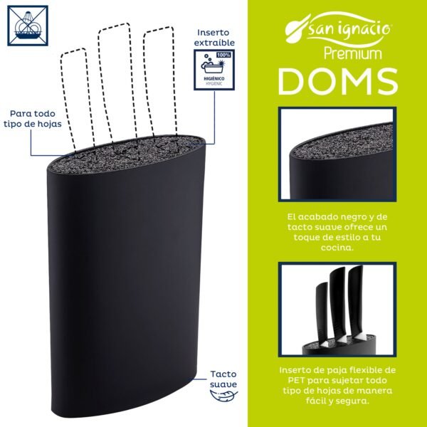 Set 3pc sarten (16+20+24cm) aluminio prensado, inducción, negra soul marble con Set 3pc utensilios de cocina silicona madera con Set 4pc cuchillos ac - Imagen 2