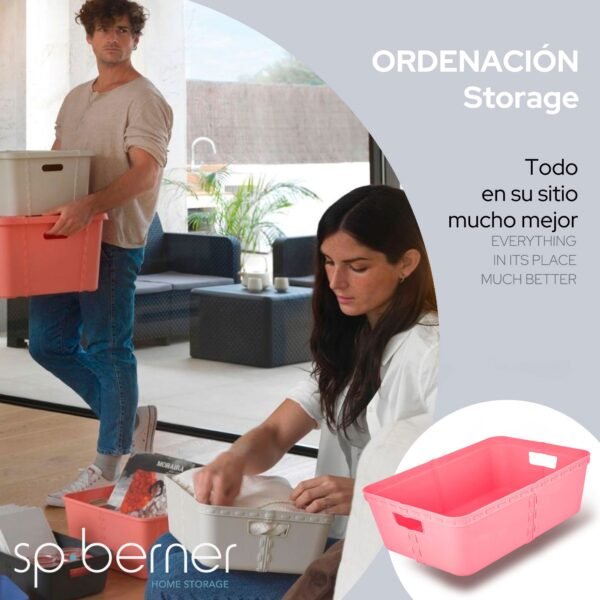 3x Life story cesta de almacenaje t large rose - Imagen 2
