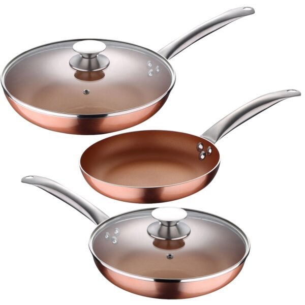 Juego de batería de cocina 'Onil' 5pc en acero inoxidable + set de 5 sartenes en aluminio prensado - Imagen 2