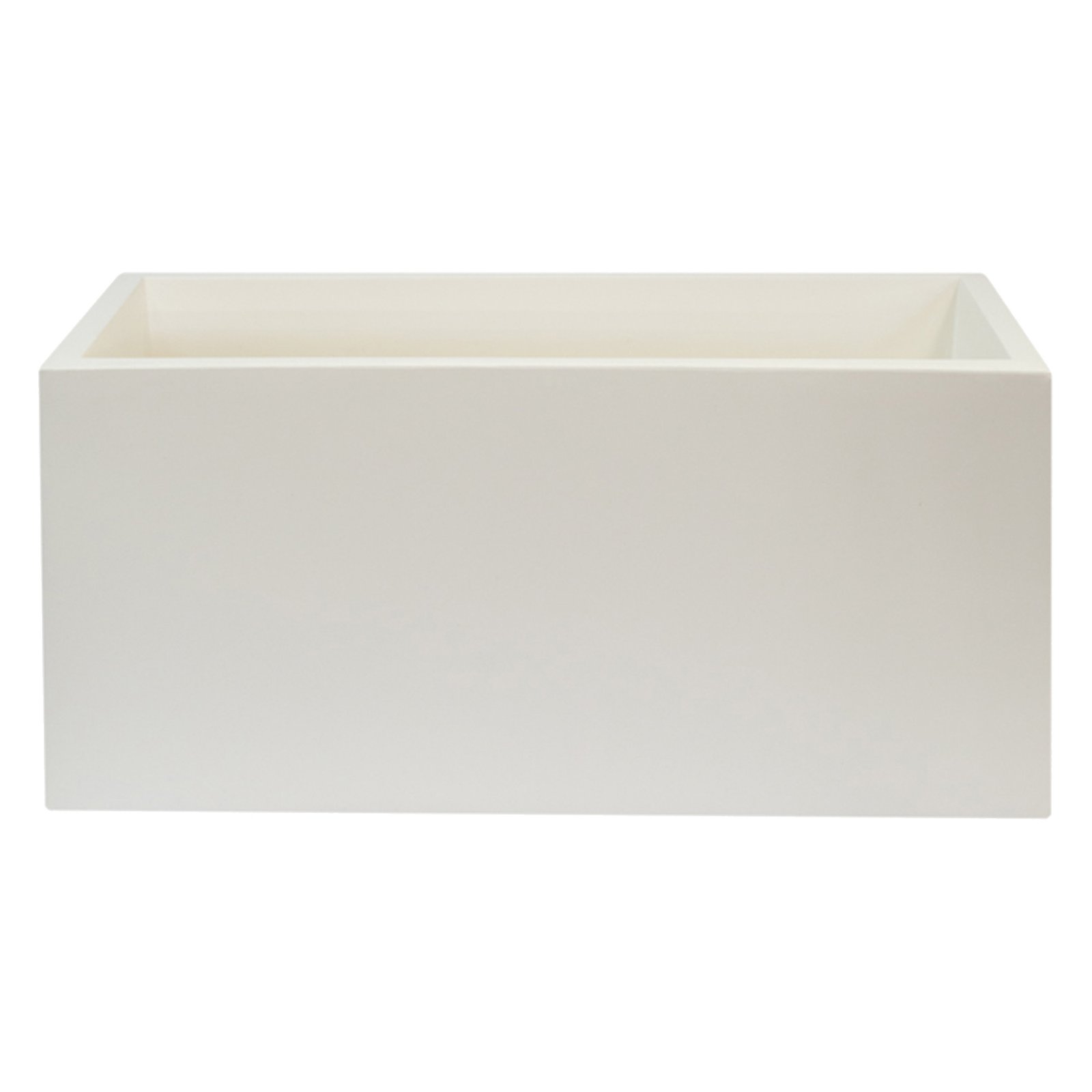 MACETERO DE POLIETILENO BLANCO 60x20x20 CM