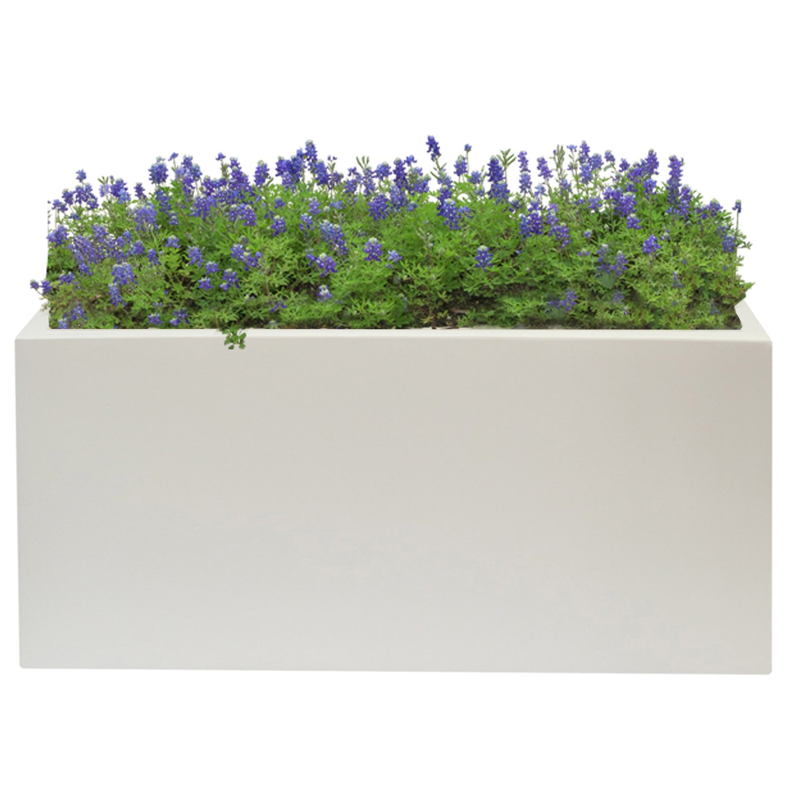 MACETERO DE POLIETILENO BLANCO 60x20x20 CM - Imagen 3