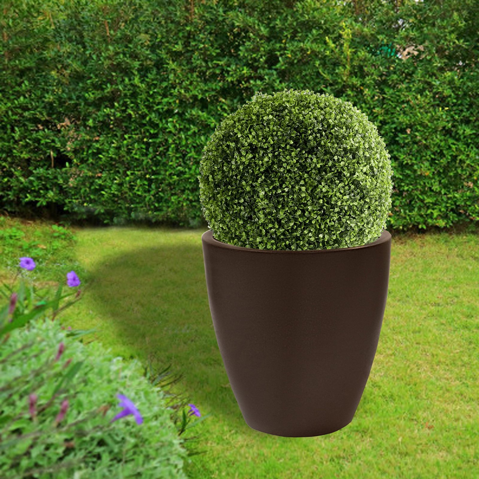 MACETERO DE POLIETILENO POR ROTOMOLDEO COLOR BRONCE 40x40 CM - Imagen 4