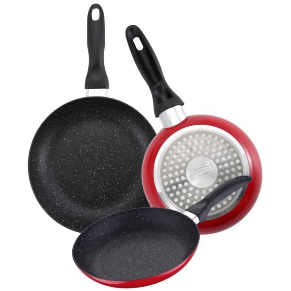 Set de 3 sartenes 'San Ignacio' con revestimiento en mármol Ø16 cm Ø20 cm Ø24 cm