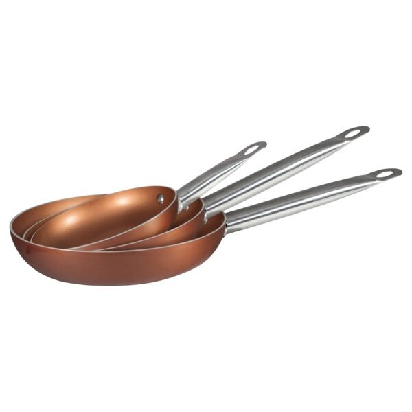 SET 3 SARTENES 20,24,28 AL PRENS PROFESSIONAL CHEF COPPER PLUS BG - Imagen 2
