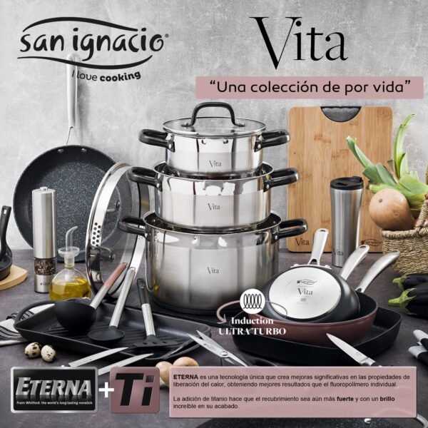 Sarten 20x5.0 cm aluminio forjado apta para inducción San Ignacio Vita - Imagen 2