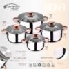 Bateria 8pc acero inoxidable apta para inducción Colección San Ignacio PremiuNONA - Imagen 3