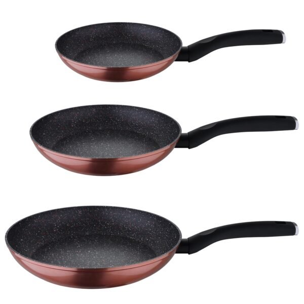 Set 3pcs sartenes VENUS aluminio forjado, aptas inducción
