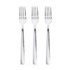 Set 3pc tenedores postre acero inox brillo earth