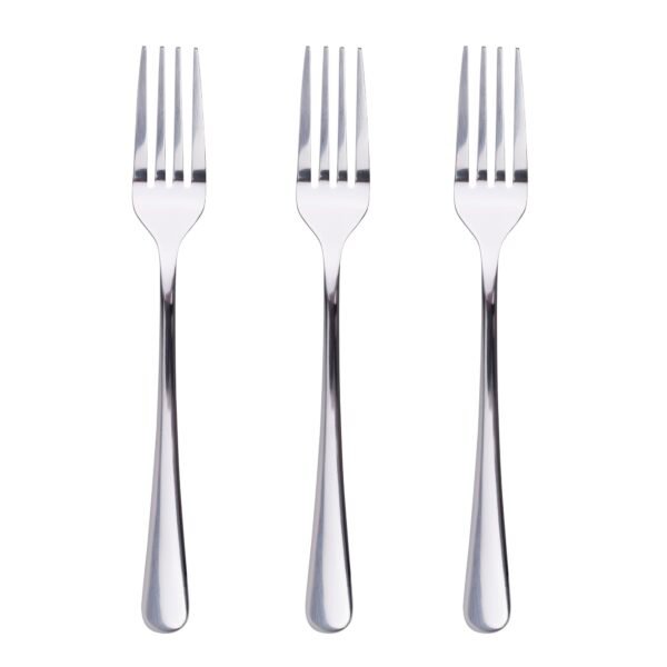 Set 3pc tenedores postre acero inox brillo natur