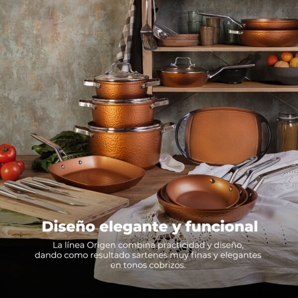 Sarten asador 28cm forged aluinium, inducción, colección Origen - Imagen 4