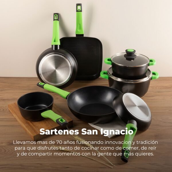 Cazo 16 cm San Ignacio Vitoria de aluminio forjado, apto para induccion - Imagen 2