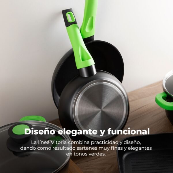 Cazo 16 cm San Ignacio Vitoria de aluminio forjado, apto para induccion - Imagen 4