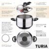 Olla a presion 5l acero inoxidable - Imagen 2