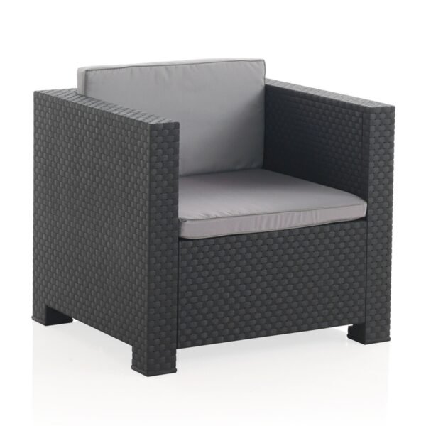 Sillón individual de jardín diva grafito