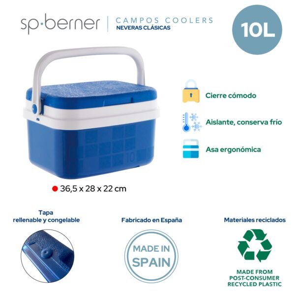 Nevera 10l azul campos - Imagen 3