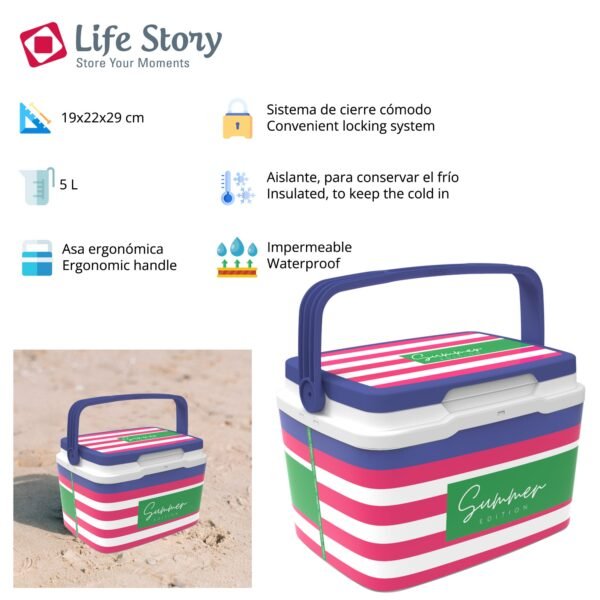 Nevera life story 5l pink navy - Imagen 3