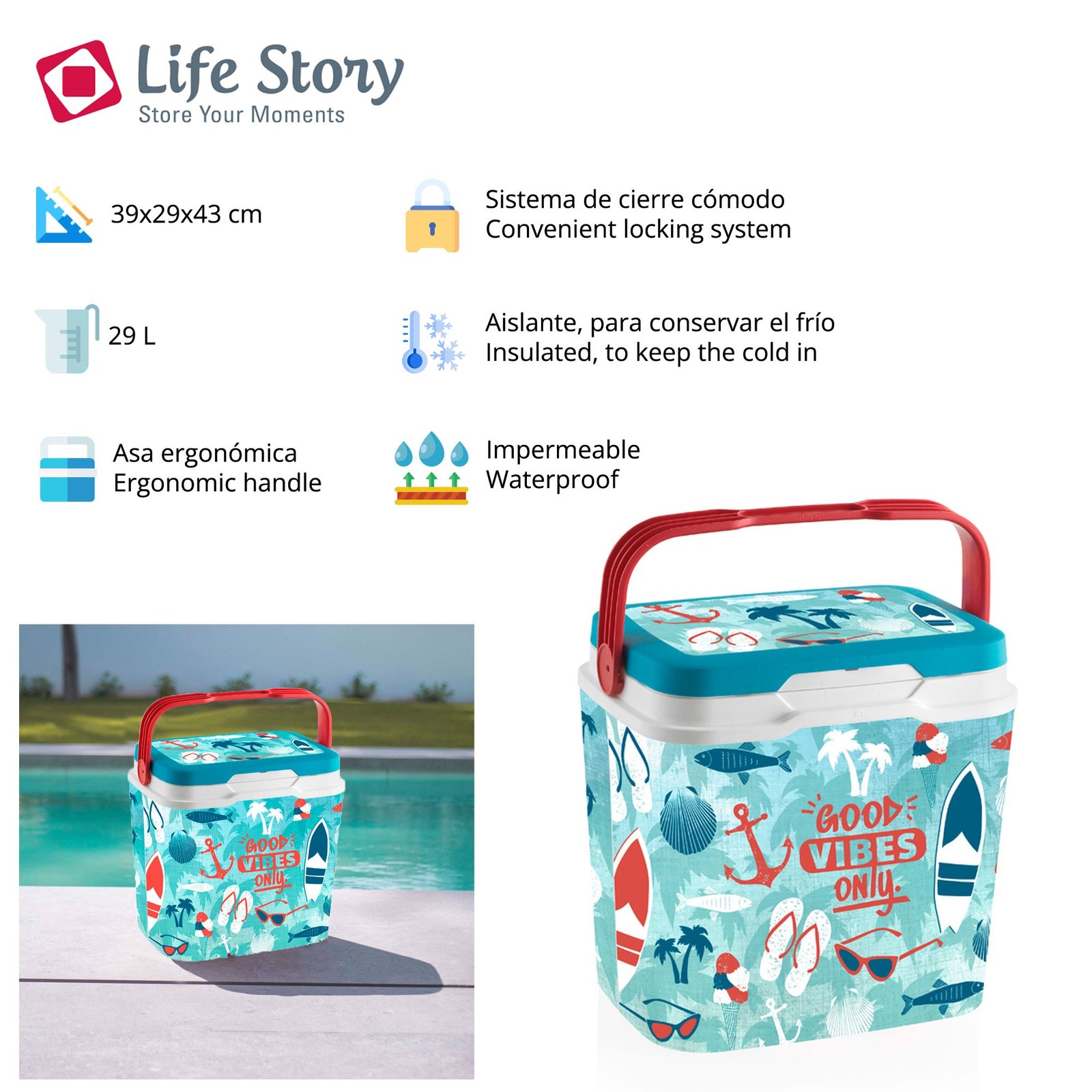 Nevera life story 29l good vibes - Imagen 3