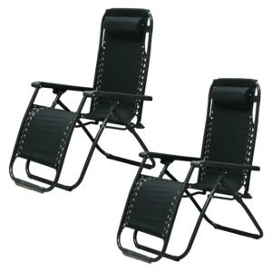 Juego de  2 Sillas-tumbona Gravedad 0, patas 25 mm 90*65*110cm