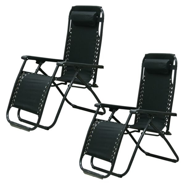 Juego de  2 Sillas-tumbona Gravedad 0, patas 25 mm 90*65*110cm