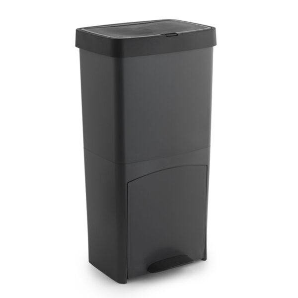 Cubo de basura 70L, VERTICAL, 2 compartimentos, papelera residuos, 76 cm, fácil gestión - Imagen 4