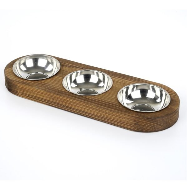 Recipiente para comida de mascotas ovalado