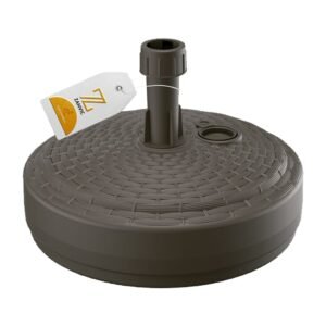 Base de sombrilla de polietileno de 10 kg 39 x 39 x 13 cm en color chocolate